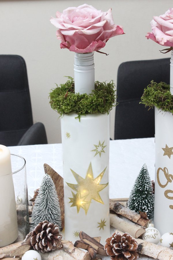 DIY-Stilvolle beleuchtete weihnachtliche Vasen mit Bree Wein