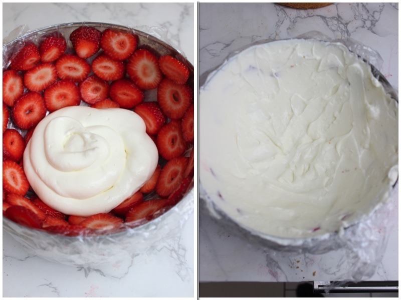 Erdbeer-Kuppeltorte | Erdbeer- Charlotte mit Fruchtspielgel