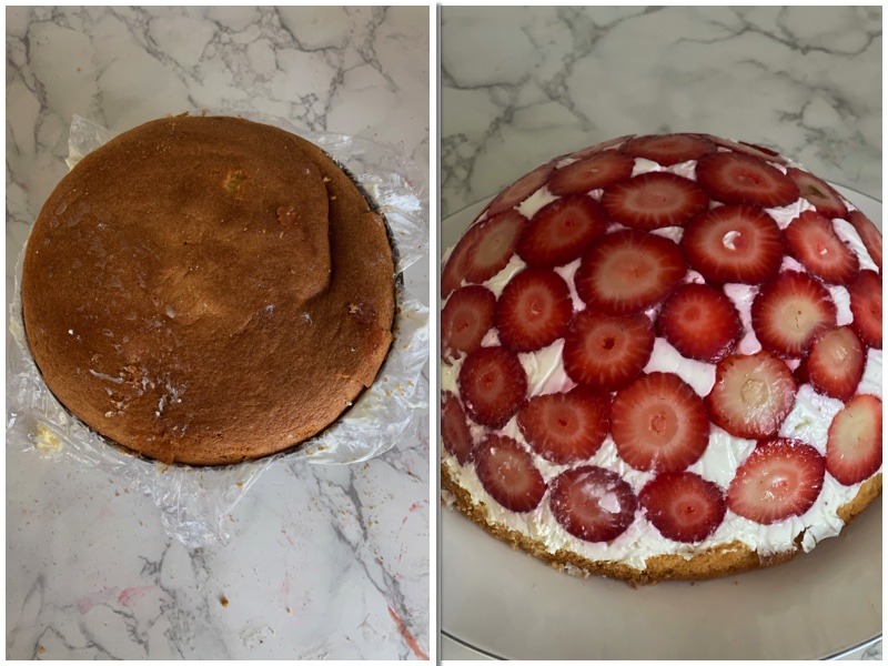 Erdbeer-Kuppeltorte | Erdbeer- Charlotte mit Fruchtspielgel