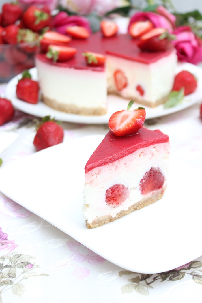 Erdbeer-skyr-torte ohne backen