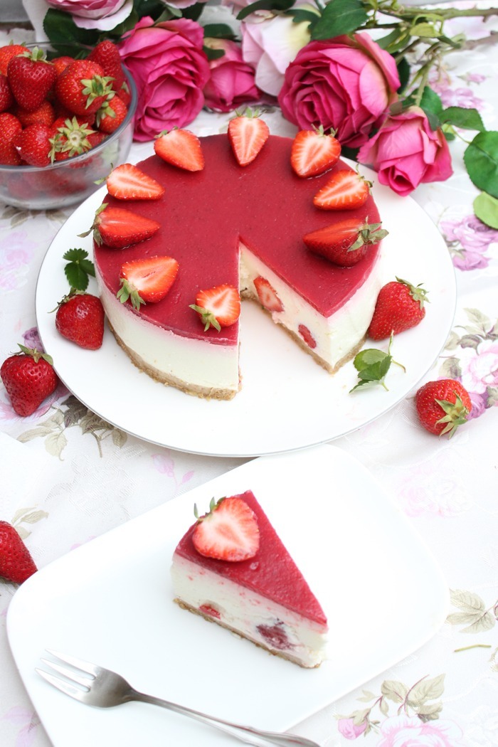 Erdbeer-skyr-torte ohne backen