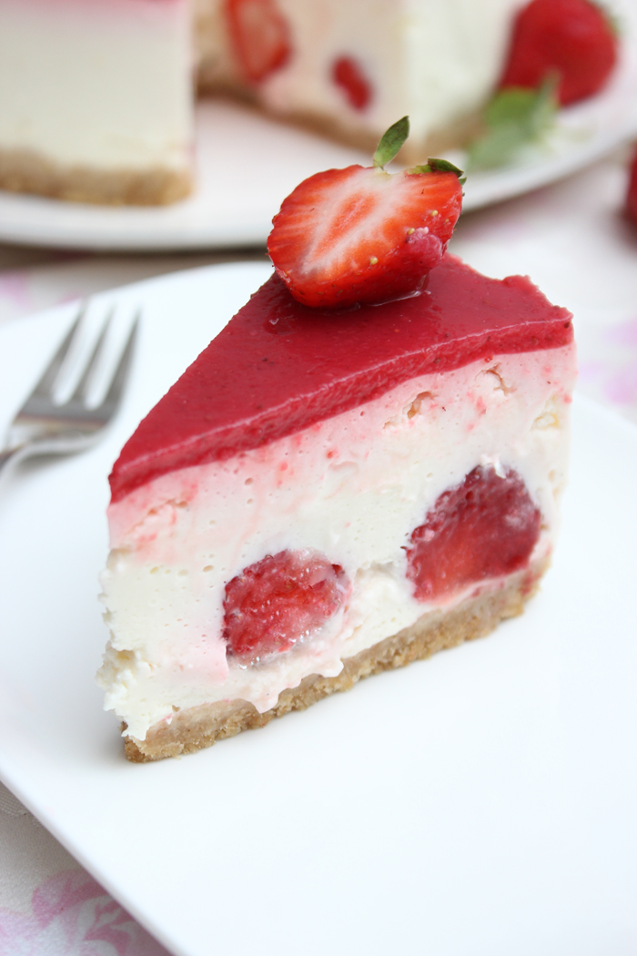 Erdbeer-Skyr-Torte ohne Backen