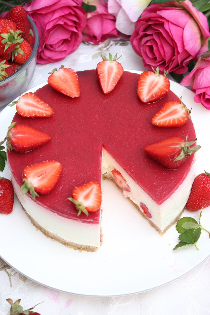Erdbeer-skyr-torte ohne backen