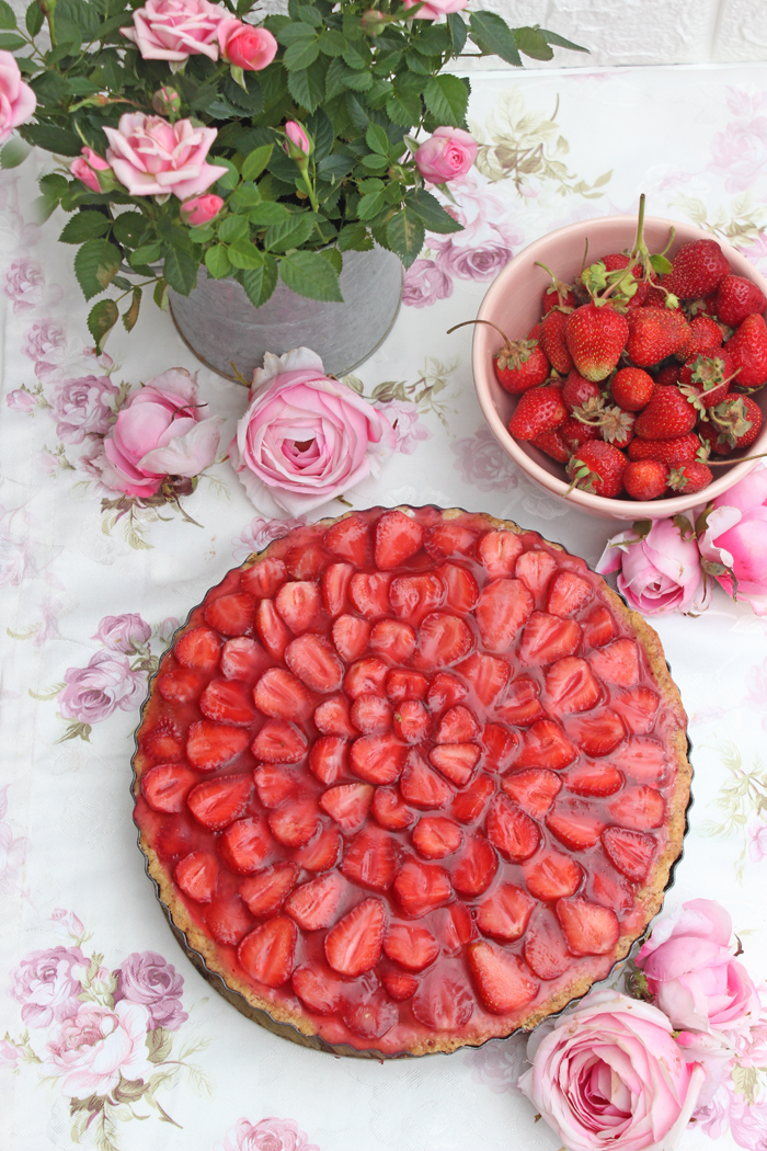 Erdbeer-tarte mit vanillecreme