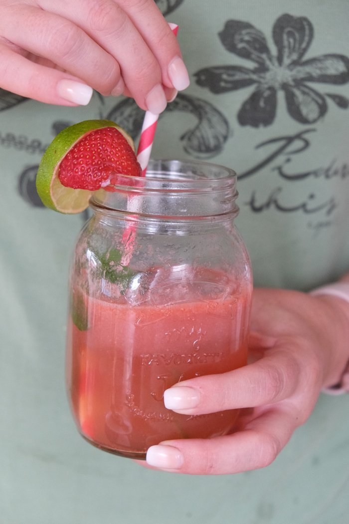 Erdbeer-Zitronen-Limonade selber machen ohne Zucker