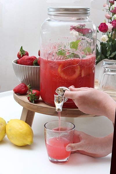 Erdbeer-Zitronen-Limonade selber machen ohne Zucker 5