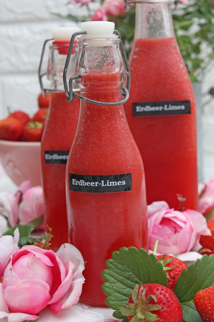 Erdbeerlimes selber machen