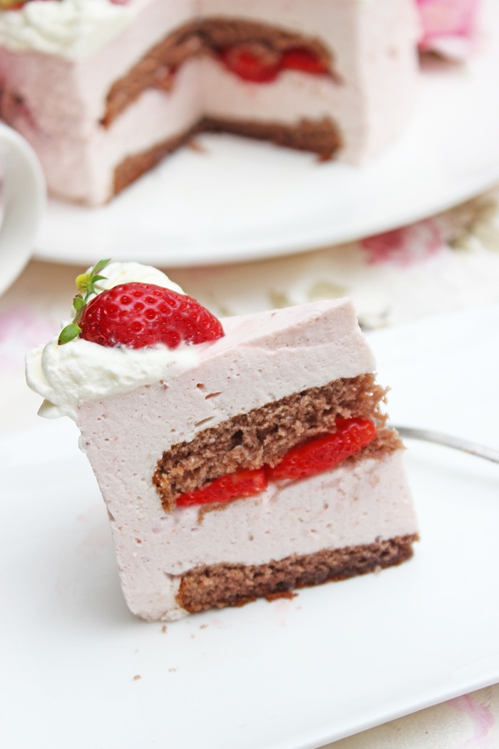 Erdbeermousse torte zum muttertag