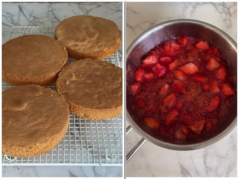Erdbeertorte mit Rhabarber Rezept 