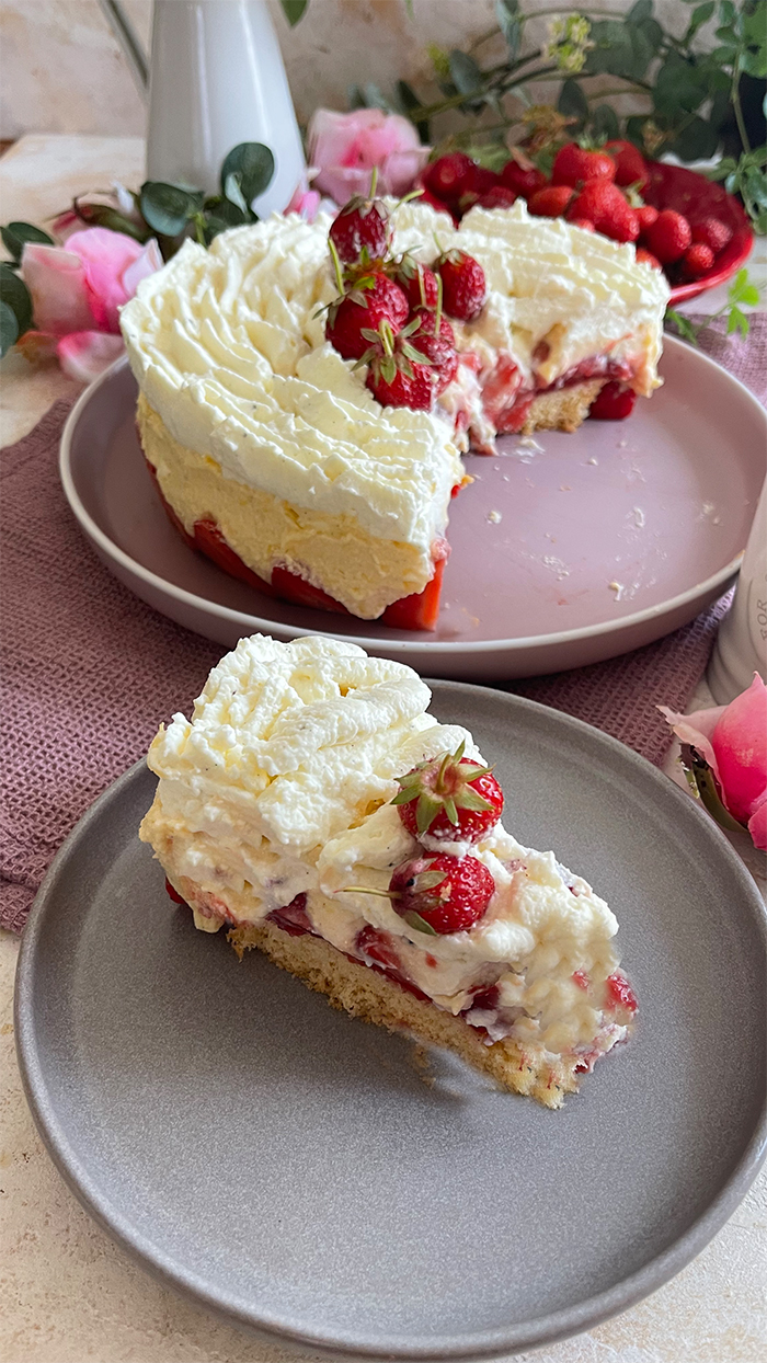 Sagenhafte fraisier - französische erdbeertorte