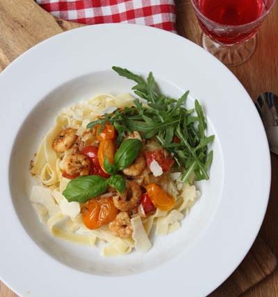IMG Garnelen Pasta Rezept AllyouneedFresh TL