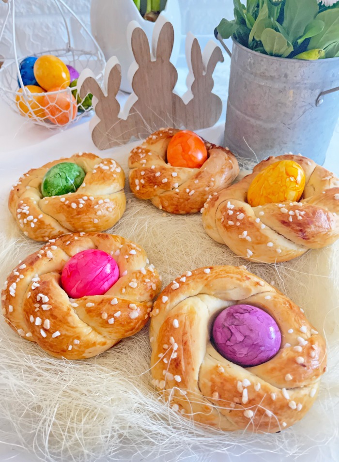 Geflochtenes brioche-osternest rezept