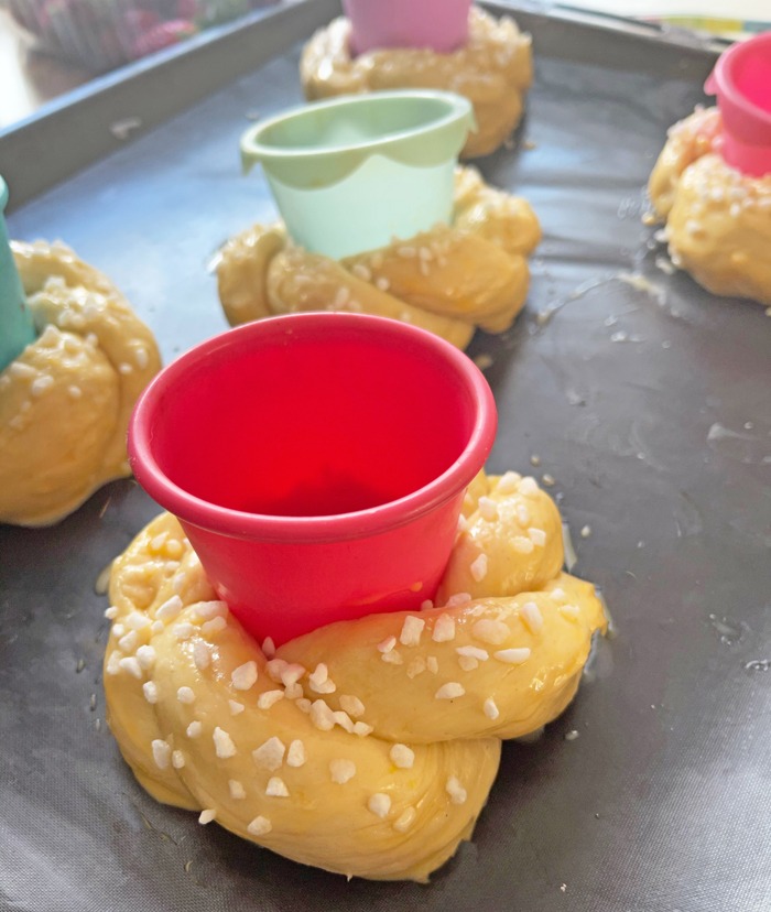 Geflochtenes brioche-osternest rezept
