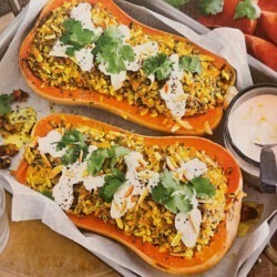 IMG Gefuellter Buttenut Kuerbis mit Hackfleisch und Reis Rezept