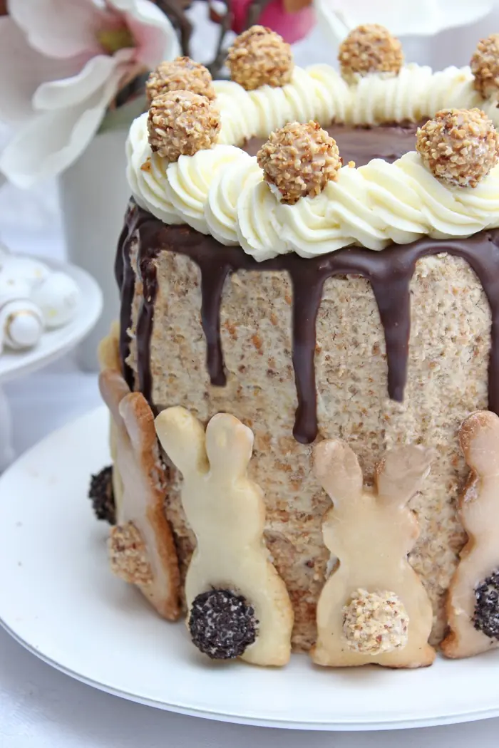 Mega leckere giotto torte mit osterhasen-kekse