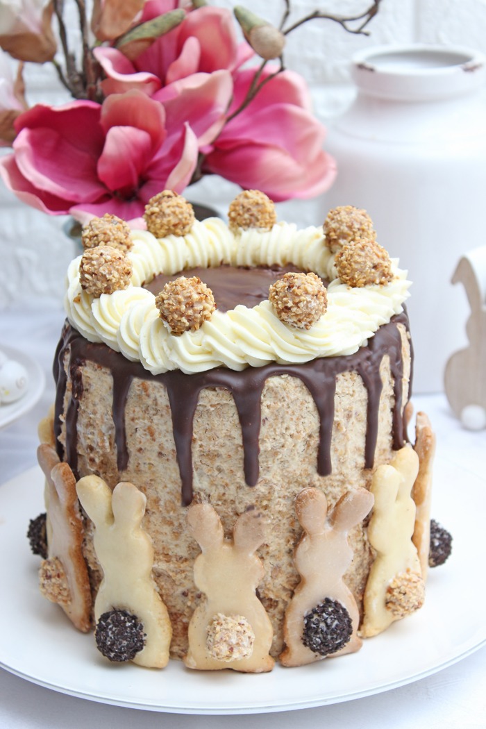 Mega leckere giotto torte mit osterhasen-kekse