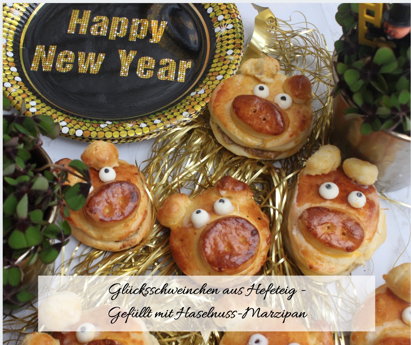 Glücksschweinchen aus hefeteig - gefüllt mit haselnuss-marzipan