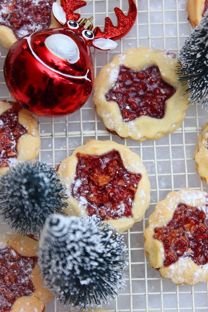 Glühweinsterne Rezept - Fruchtige Weihnachtsplätzchen