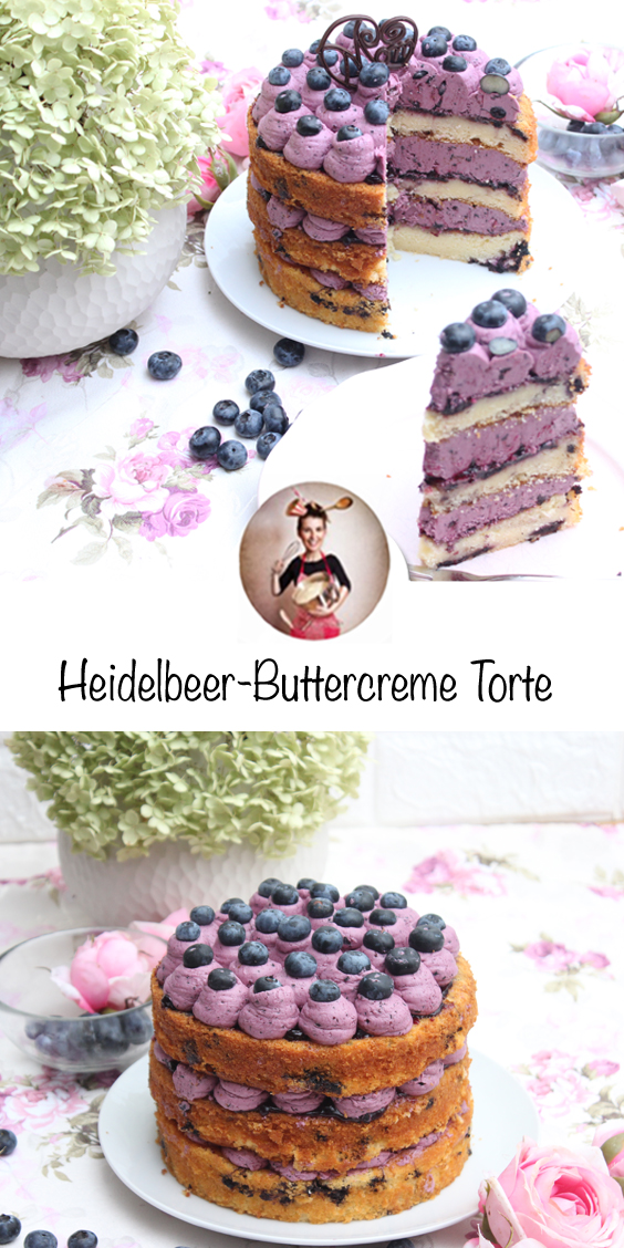 Heidelbeer-Buttercreme Torte
