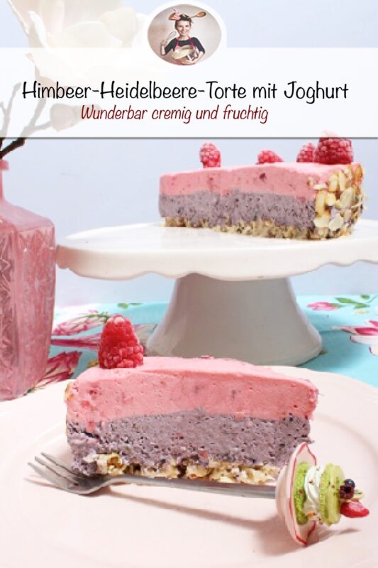 Himbeer-Heidelbeere-Joghurttorte mit Popcornboden | No Bake Cake Himbeer-Heidelbeere-Joghurttorte mit Popcornboden | No Bake Cake