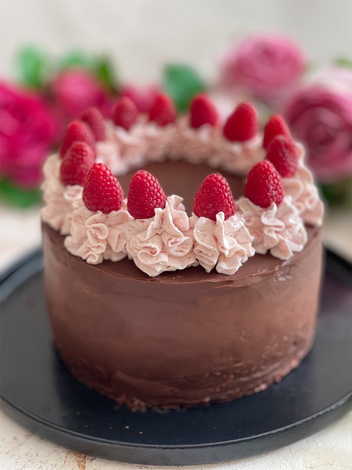 Himmlische Himbeer-Schokoladen-Torte, Himbeer-Schokoladen-Torten Rezept, Torte Backen