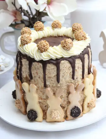 Giotto torte mit osterhasen-kekse