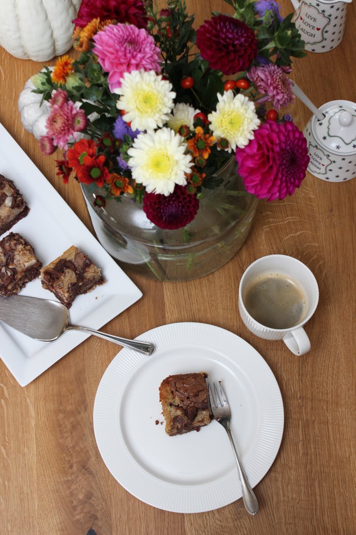 Schokoladige und saftige Kürbis-Haselnuss-Brownies