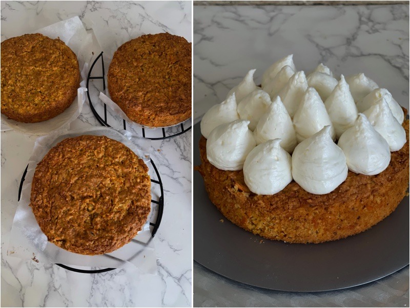 Karotten-Haselnuss-Torte mit Vanillecreme Ostertorte