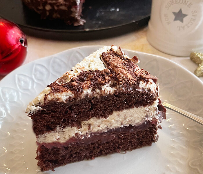 Weihnachtliche kirschtorte mit zimtsahne und schokoboden 2 Weihnachtliche kirschtorte mit zimtsahne und schokoboden