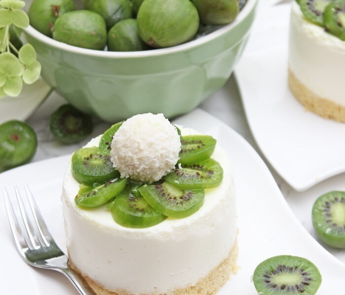 Cremige kiwi-kokos-frischkäse-törtchen ohne backen 2 Kiwi-kokos-frischkäse-törtchen