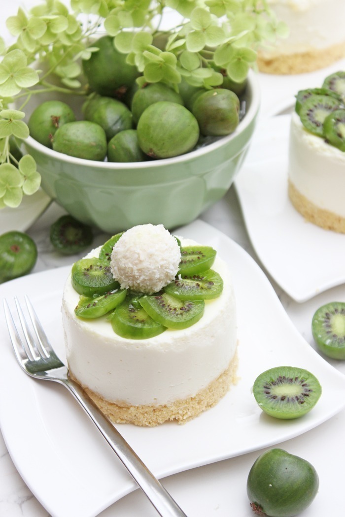 Sommerliche Köstlichkeit: Kiwi-Kokos-Frischkäse-Törtchen mit Nergi Mini ...