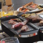 IMG Klarstein Tenderloin Doppel Raclette Grill Partygrill im Einsatz
