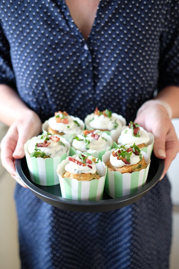 Bärlauch-Bacon Muffins mit Bärlauch Frosting - Klarstein VitAir Turbo Heißluftfritteuse 2