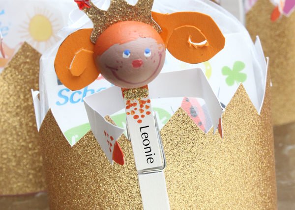DIY-Prinzessinnen als Kronen mit Ferrero kinder Schokolade zum Kindergeburtstag 2