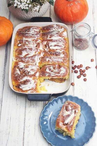 Herrliche und fluffige Kürbis-Zimtschnecken Rezept 11