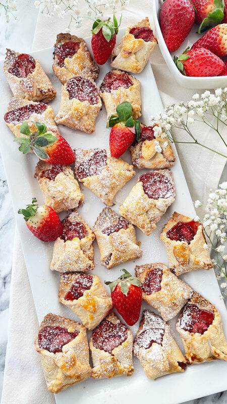 Liebesbrief Kekse mit Erdbeeren Love Letters Cookies