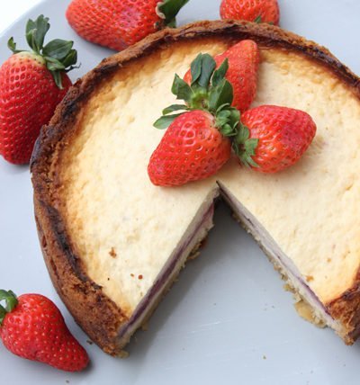 IMG Low Carb Erdbeer Käsekuchen Titelbild