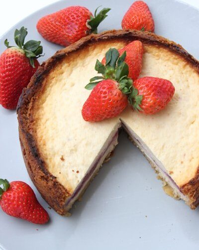 IMG Low Carb Erdbeer Käsekuchen Titelbild