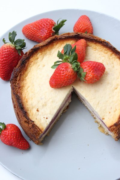 IMG Low Carb Erdbeer Käsekuchen Titelbild