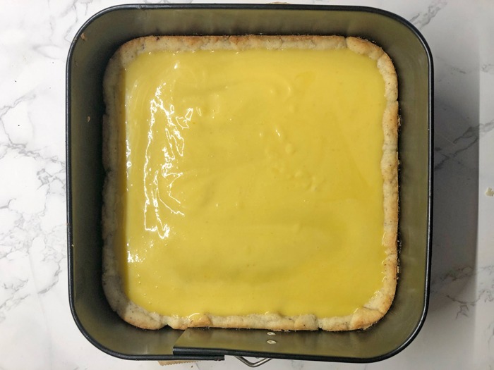 Mandelschnitten mit orange curd rezept