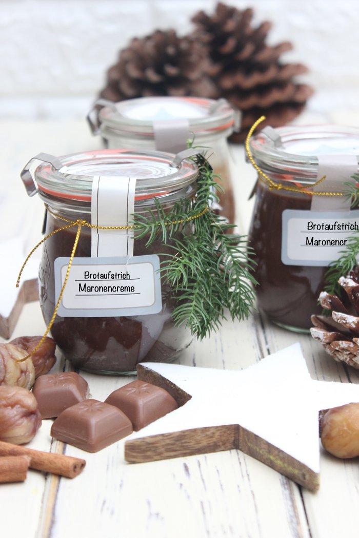 Maronencreme mit Nougat - Selbstgemachter Brotaufstrich