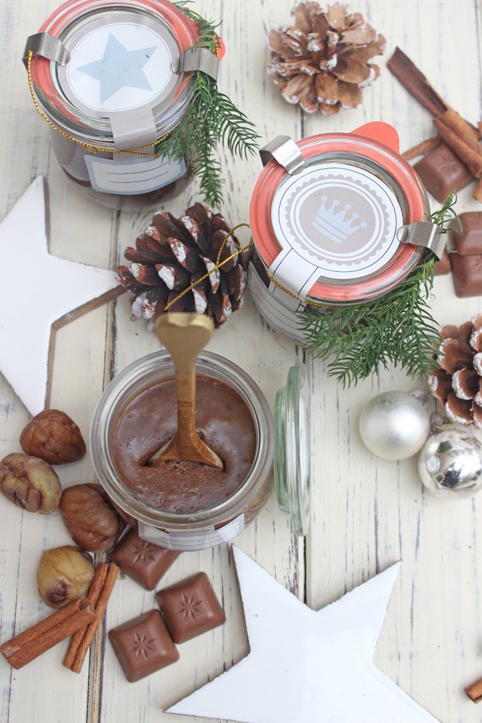 Maronencreme mit Nougat - Selbstgemachter Brotaufstrich