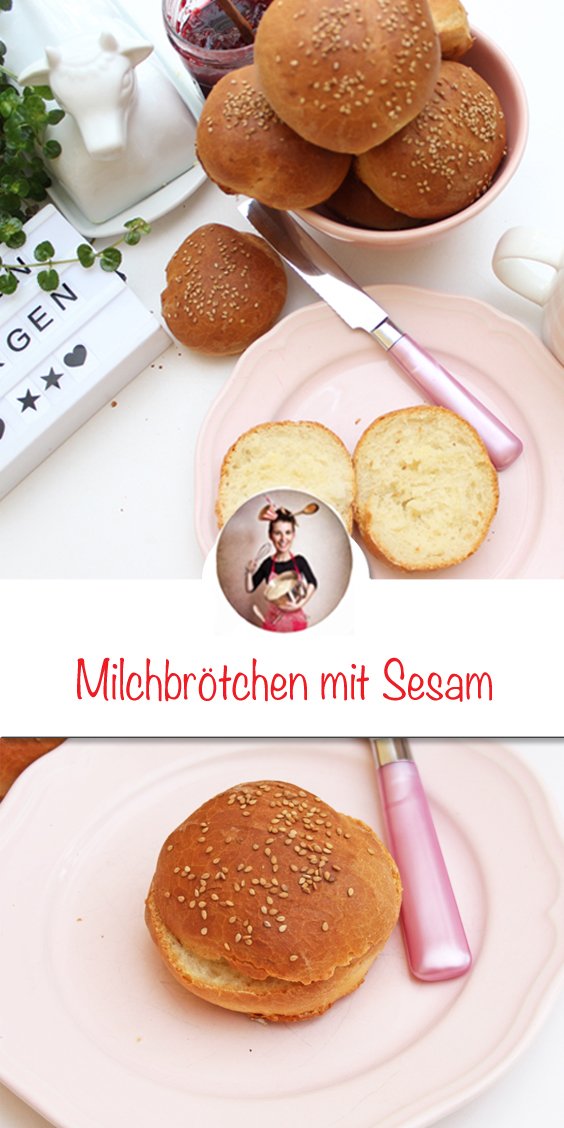 Milchbroetchen mit sesam backen