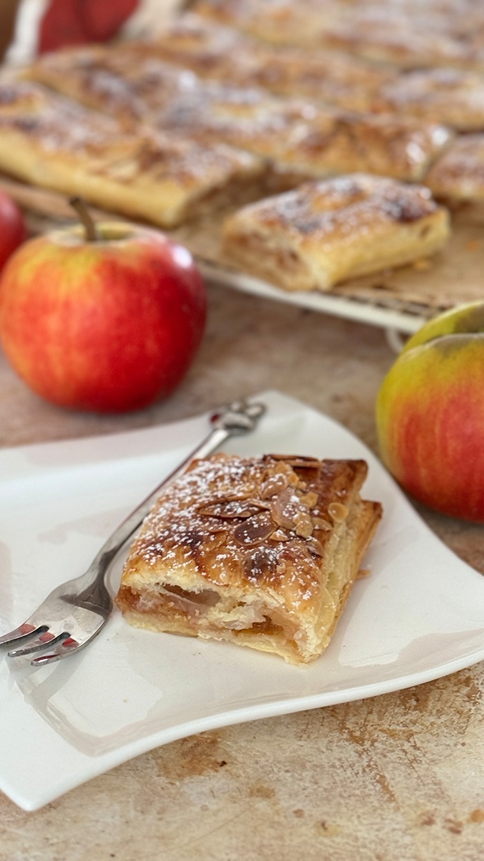 Mini Apfelschnitten mit Blätterteig Rezept mit nur 5 Zutaten. Blätterteig-Rezepte