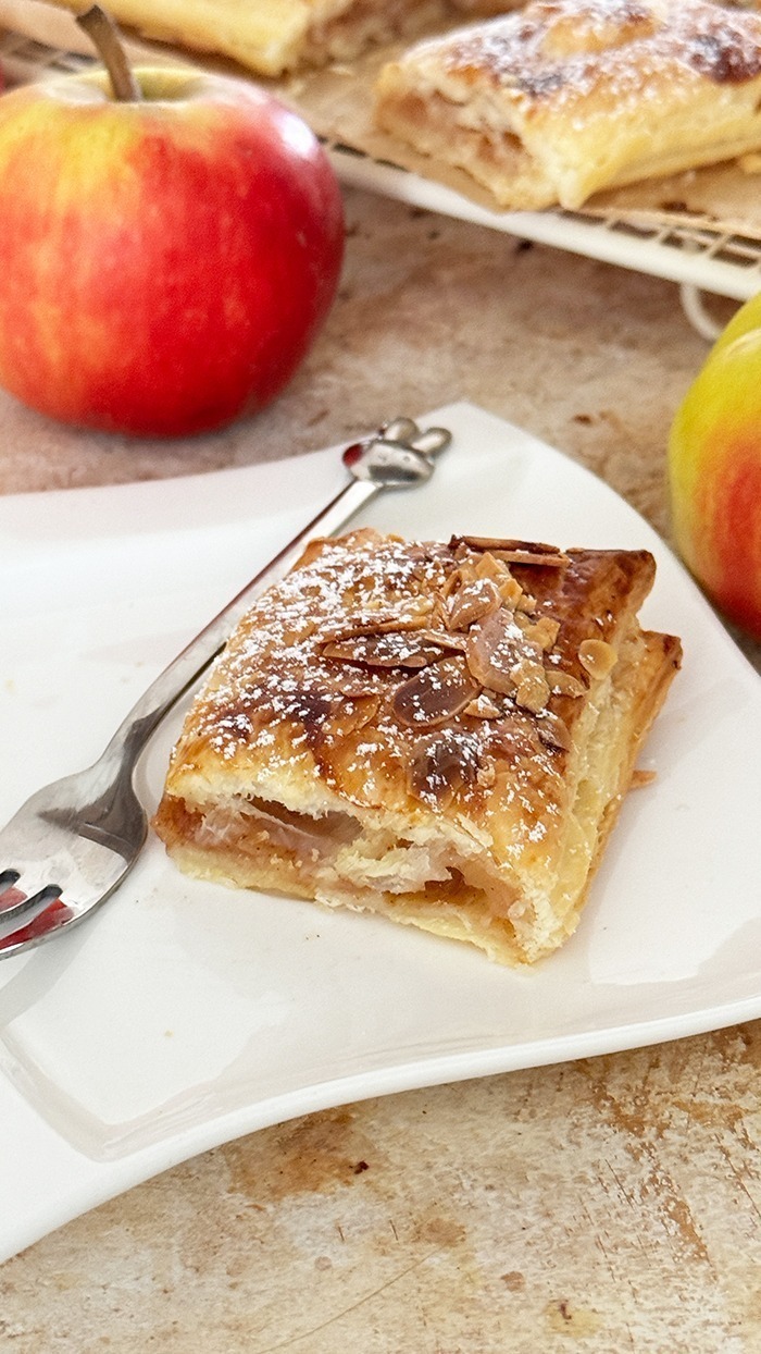 Mini Apfelschnitten mit Blätterteig Rezept mit nur 5 Zutaten. Blätterteig-Rezepte