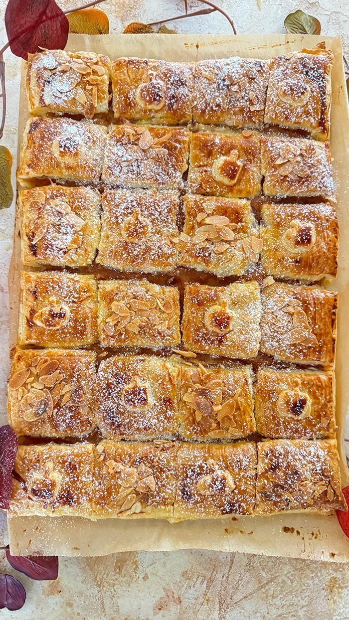 Mini Apfelschnitten mit Blätterteig Rezept mit nur 5 Zutaten. Blätterteig-Rezepte