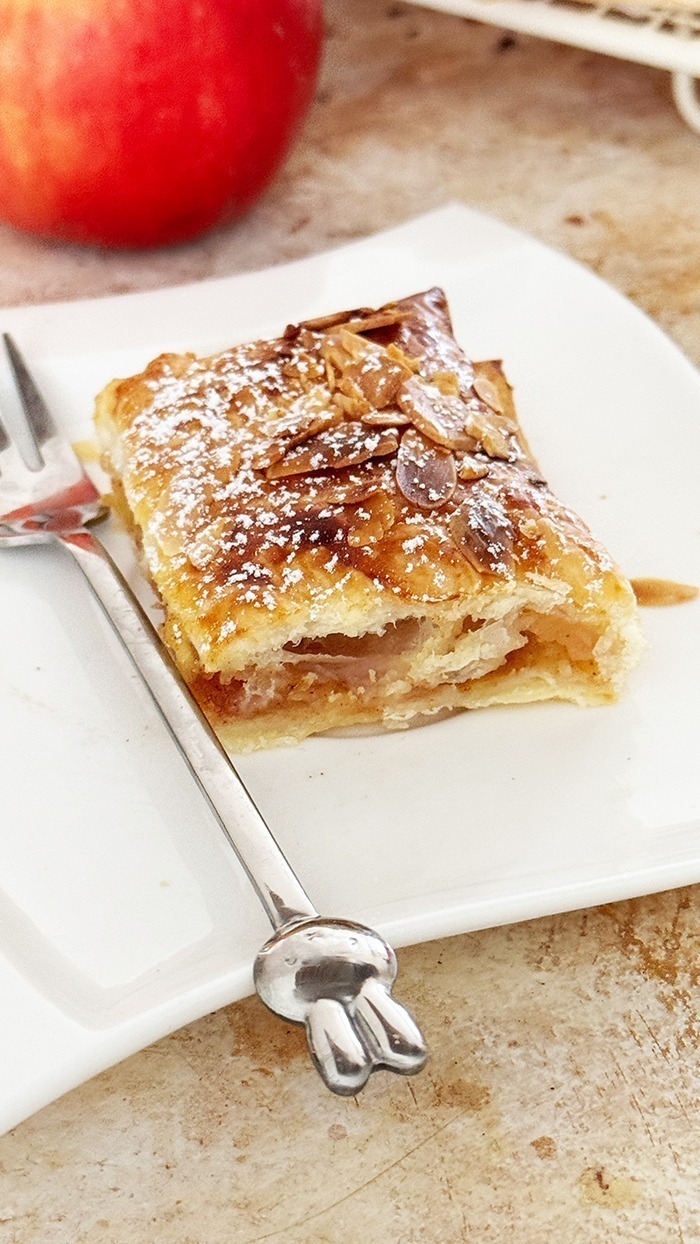 Mini Apfelschnitten mit Blätterteig mit nur 5 Zutaten. Blätterteig-Rezepte