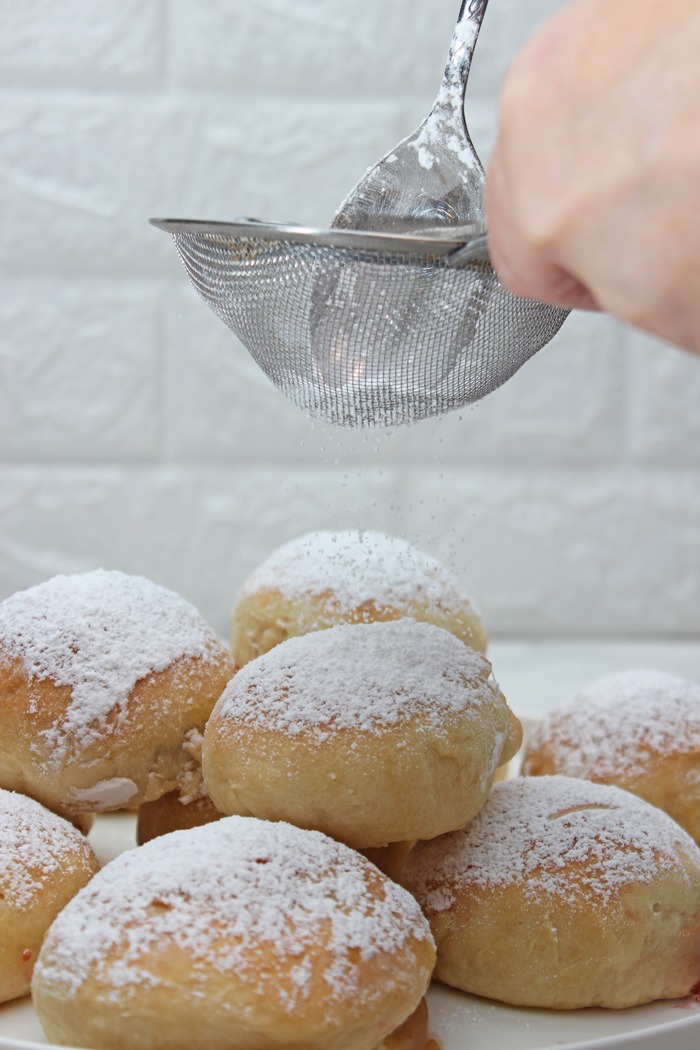 Ofenberliner mit Marmelade - Berliner aus dem Ofen