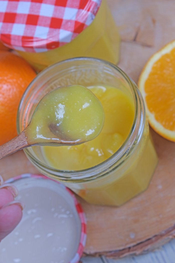 Mandelschnitten mit orange curd - süss und himmlisch!
