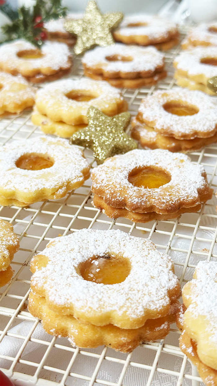 Orangen-Spitzbuben mit Tonkabohnen Rezept, Spitzbuben Rezept, Orangen Plätzchen, Weihnachtsplätzchen, Plätzchen Rezept